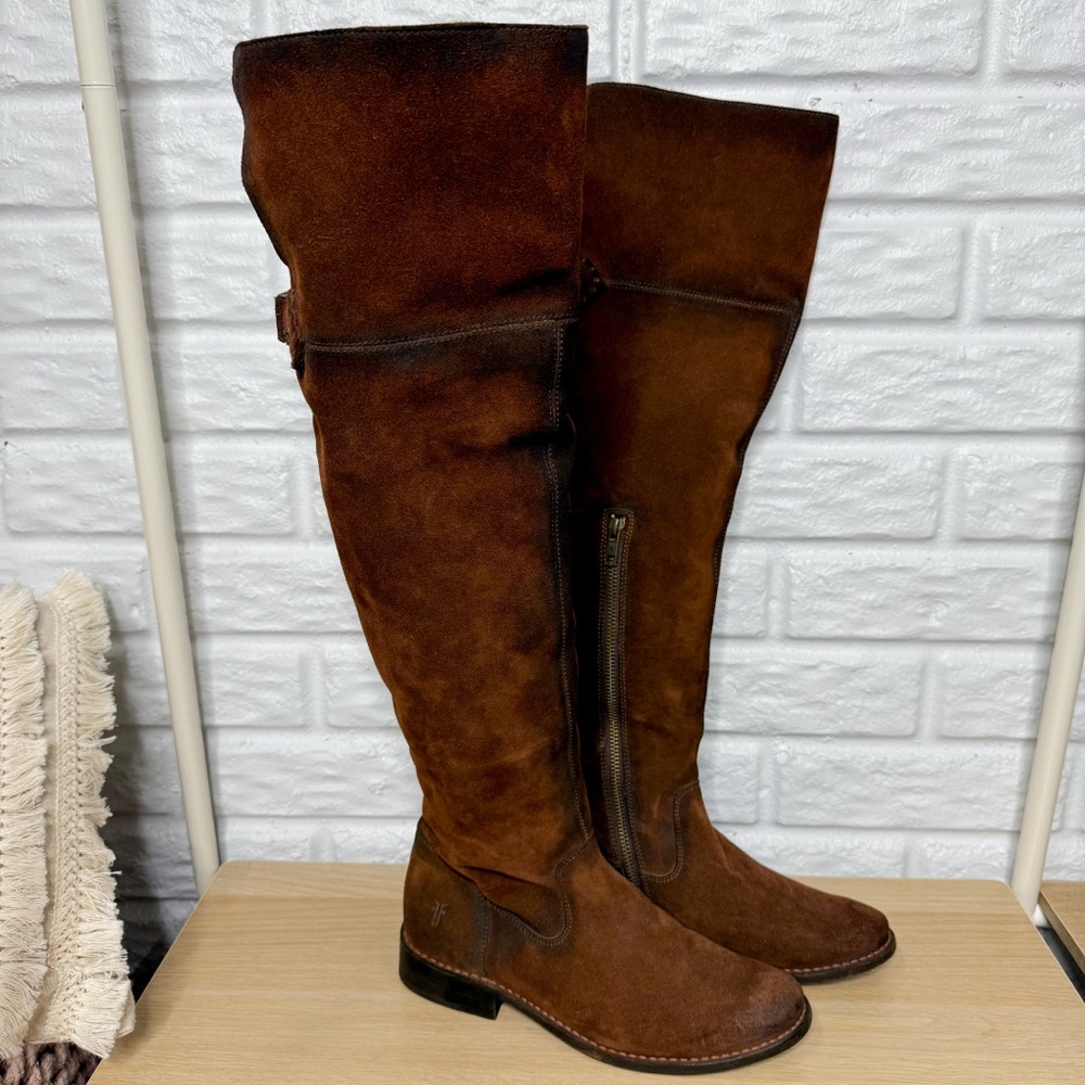 Frye Shirley Over-The-Knee Suede Boots (7)